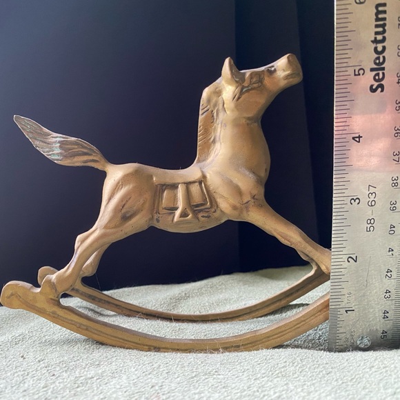 Vintage Brass 7" Rocking Horse - Picture 3 of 3